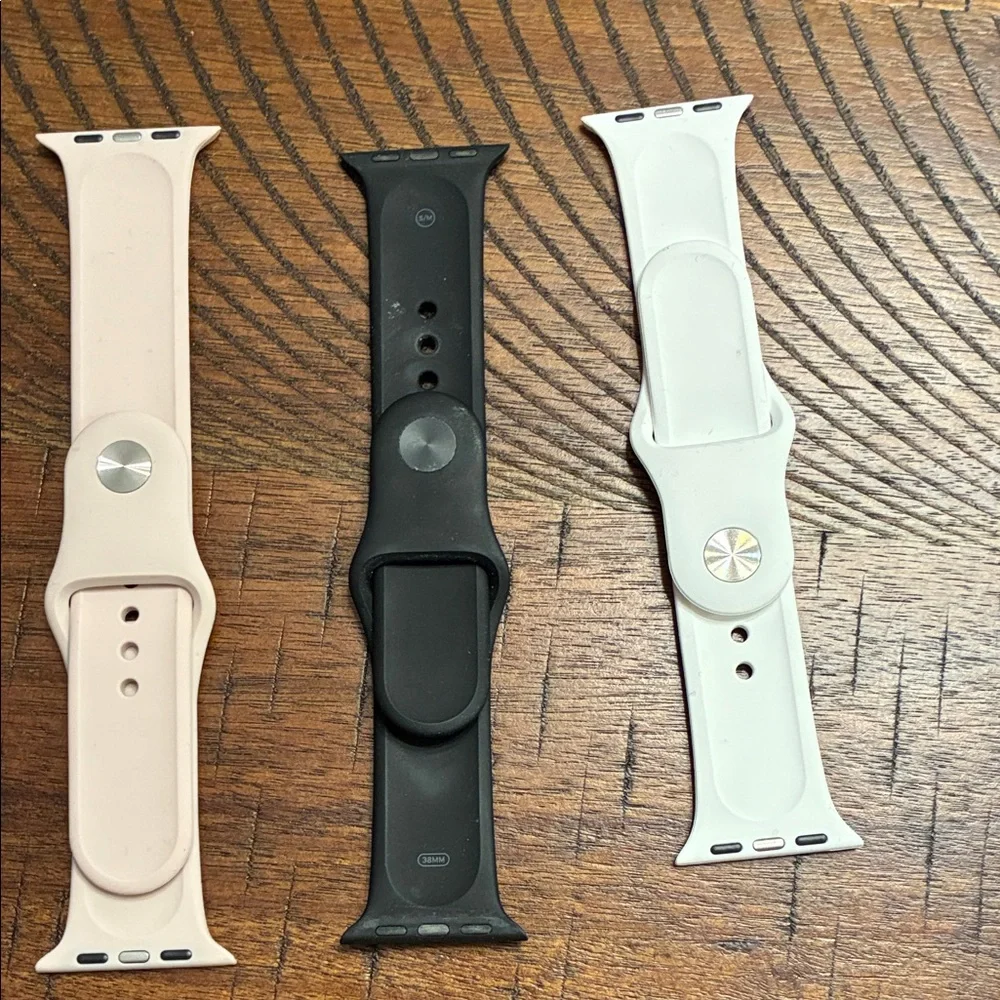 Smartwatch Band Set - Black, Pink, and White